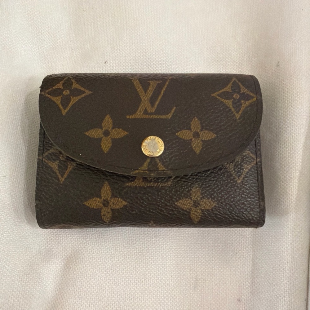 Louis Vuitton Brown Monogram Wallet with Gold Button - Picture 1 of 5